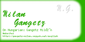 milan gangetz business card